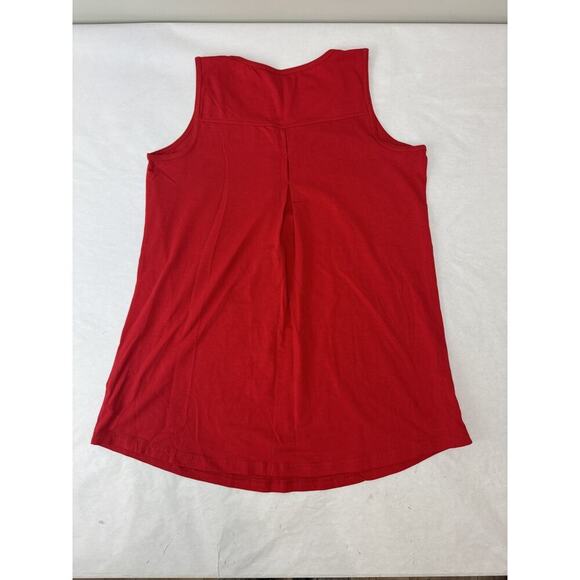 J Jill Fit Progress A-Line Pima Cotton Tank Top Red Women's Size Small Comfort - Picture 2 of 5